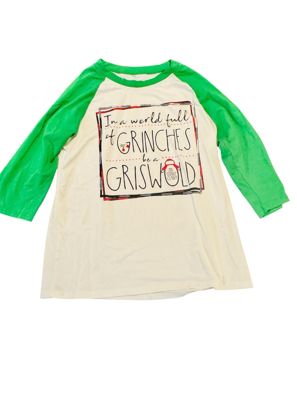 Boutique Women’s 3/4 Sleeve Griswold Christmas Shirt- Size M